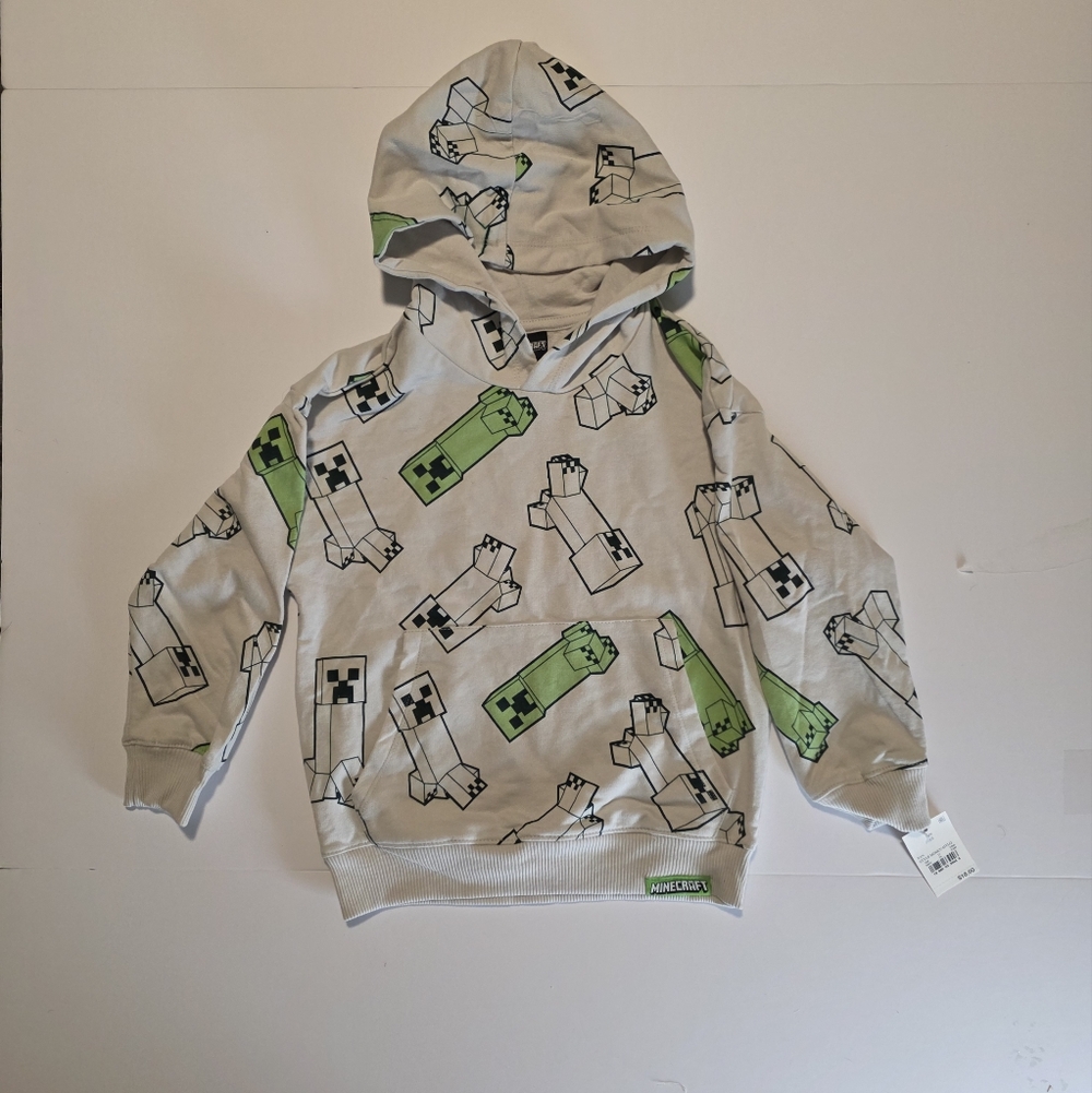 Minecraft Kids Hoodie - Gray and Green
